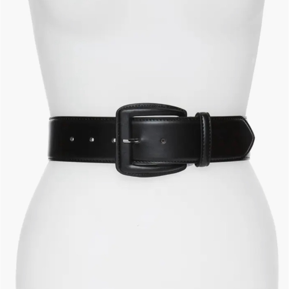 Halogen Faux Leather Stretch Belt